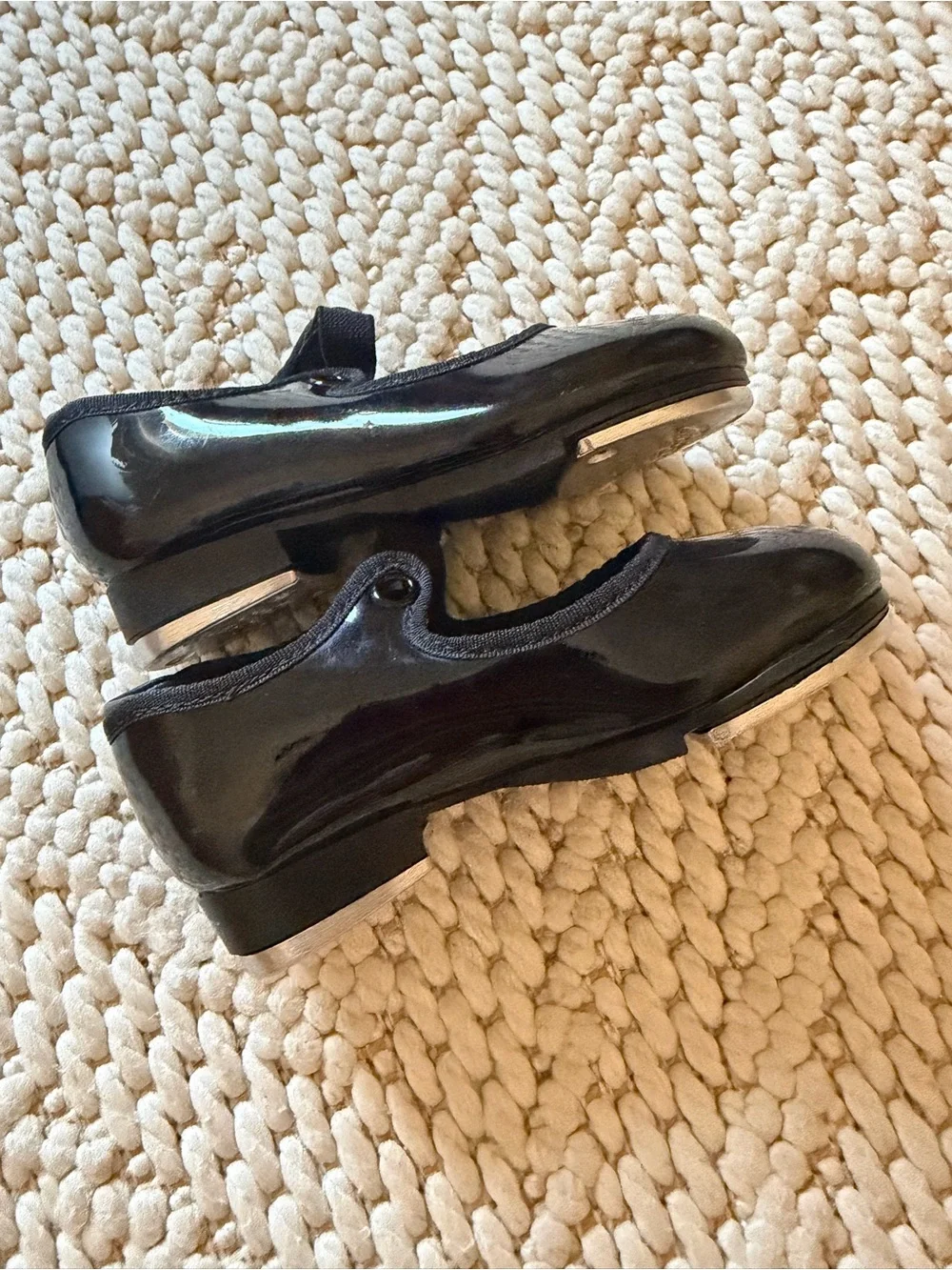 Capezio Black Patent Tap Shoes for Kids